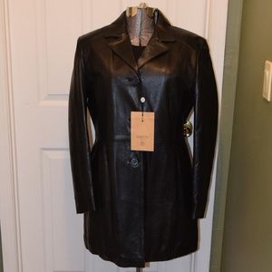 SAGILLO DI GARANZIA LEATHER COAT NEW WITH TAG